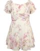 Zunie Zunie Floral Print Puff Sleeve Romper - 1