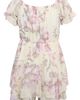 Zunie Zunie Floral Print Puff Sleeve Romper - 3