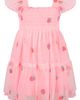 Zunie Zunie Flutter Sleeve Smocked Strawberry Embroidered Dress - 1