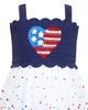 Zunie Zunie Heart Flag Knit Bodice Mesh Skirt Dress - 4