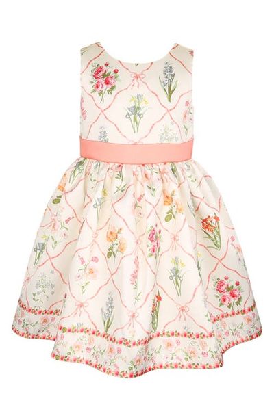 Zunie Zunie Kids' Border Print Mikado Party Dress