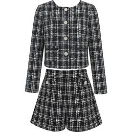 Zunie Zunie Kids' Boucle Jacket & Shorts Set