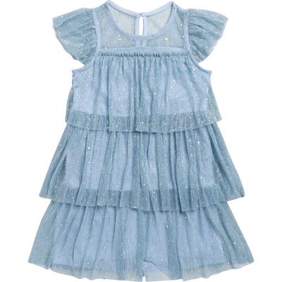 Zunie Zunie Kids' Confetti Metalllic Tiered Party Dress