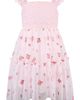 Zunie Zunie Kids' Crochet Bodice Embroidered Mesh Hi-Low Dress - 1