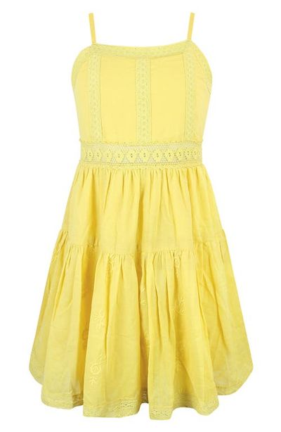 Zunie Zunie Kids' Embroidered Tiered Cotton Dress