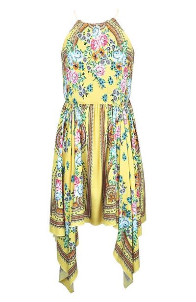 Zunie Zunie Kids' Floral Print Handkerchief Dress