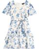 Zunie Zunie Kids' Flutter Sleeve Faux Wrap Party Dress - 1