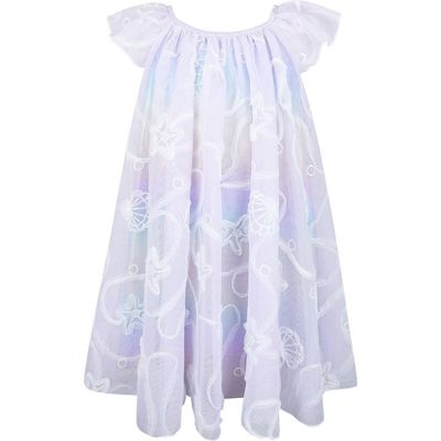 Zunie Zunie Kids' Mermaid Float Sequin Soutache Party Dress
