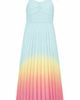 Zunie Zunie Kids' Ombré Flutter Sleeve Pleated Maxi Dress - 1