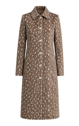 ZUT ZUT Antar LeopardPrint Haircalf Leather Coat