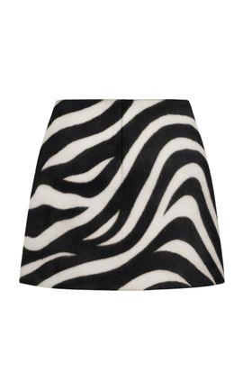 ZUT ZUT Tellier ZebraPrint Haircalf Leather Mini Skirt