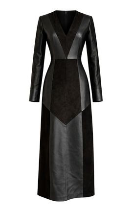 ZUT ZUT Yulong LeatherTrim Suede Maxi Dress