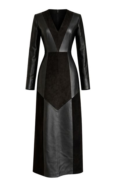 ZUT - Yulong LeatherTrim Suede Maxi Dress