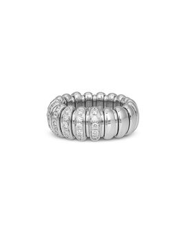 Zydo Zydo 18K White Gold Diamond Canale Stretch Ring, 0.73 tcw