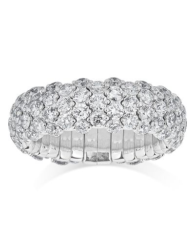 Zydo Zydo 18K White Gold Diamond Domed Stretch Ring