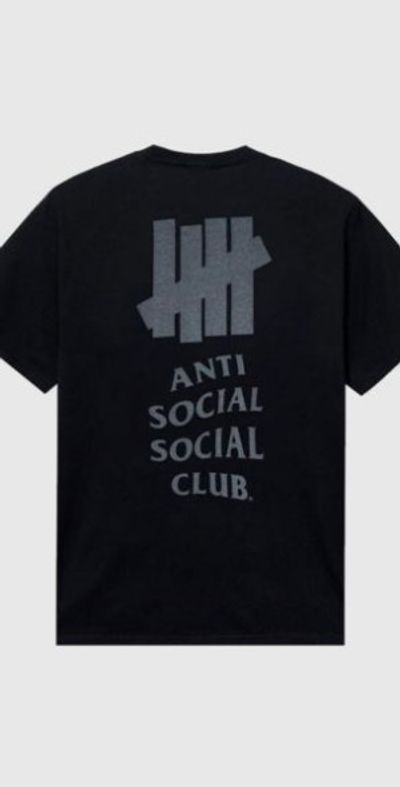 Anti Social Social Club x Undefeated Lock 3M Tee in Black, Men's