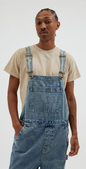 Bdg BDG - Nitro Baggy Denim Utility Overall in Vintage Denim Light, Men's ...