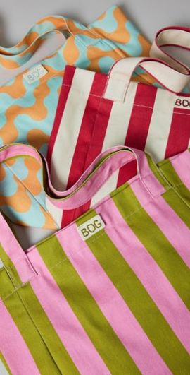 BDG BDG Resort Striped Tote Bag in Pink/Green, Women's at Urban Outfitters