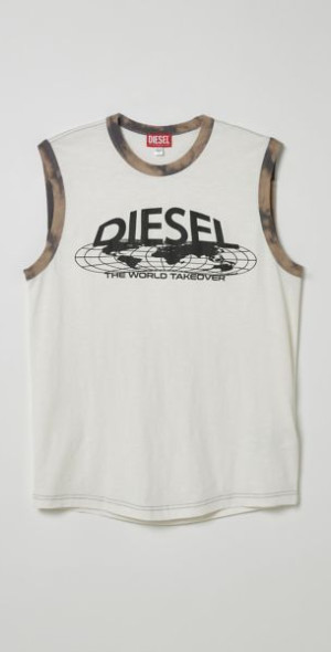 トップス DIESEL Design tank top T-LIFTY-D Man: Tank top with mini D logo patch | Diesel