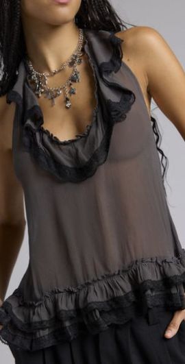 Ecote - Tabitha Shapeless Tiered Asymmetric Mini Dress in Dark Grey,  Women's at Urban Outfitters