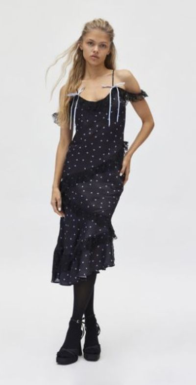 kimchi off the shoulder dress NEW $59 Urban Outfitters Kimchi Blue Melissa Waist Off The Shoulder Dress