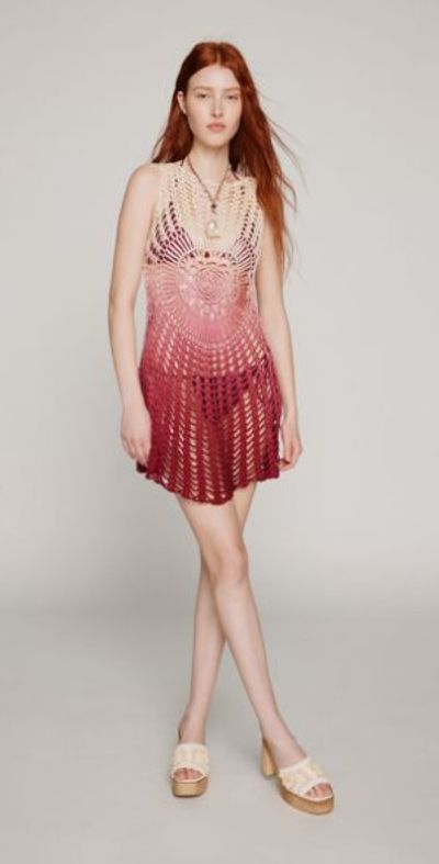 white christmas dresses Urban Outfitters UO May Crochet Swing Dress – White Chocolate Couture