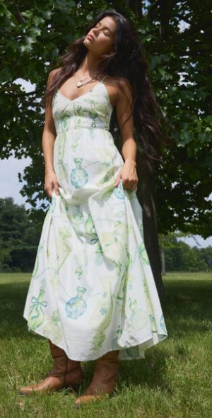 kimchi blue gabriette drop waist maxi dress Kimchi Blue Gabriette Drop Waist Prairie Maxi Dress