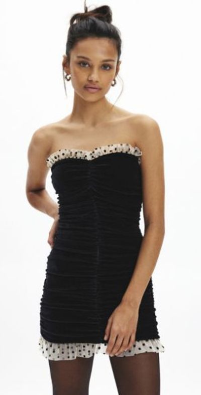 blue velvet dress urban outfitters Sassy Shortcake Showtime Dress main image 1
