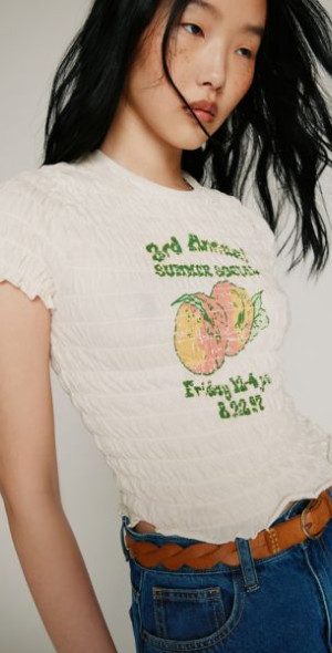urban outfitters smocked top