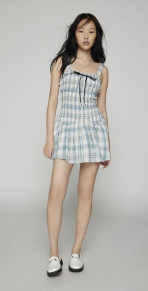 Gingham Mini Urban Outfitters Blue Gingham Dress Urban Outfitters