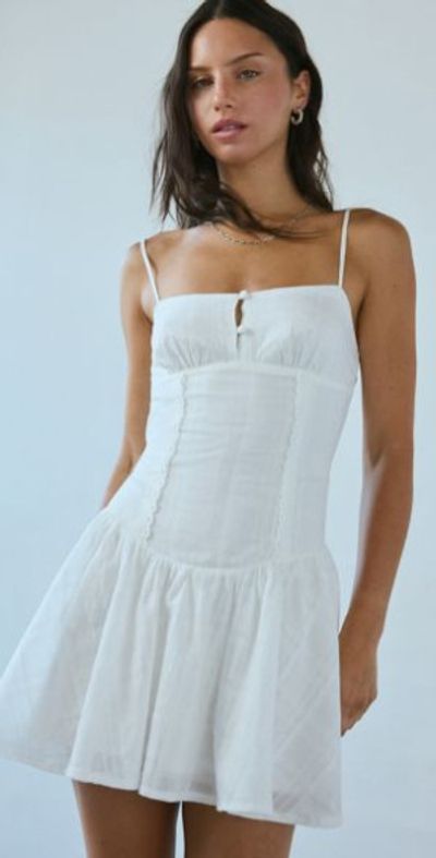 kiss the sky eyelet boatneck drop waist mini dress Kiss The Sky