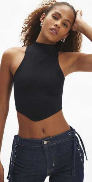 Out From Under - Zaid Compression Mockneck Open Back Tank Top in