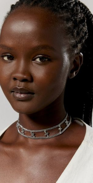 正規品 andmary Claire choker tops Silence + Noise - Silence + Noise Cross Choker Necklace in Silver