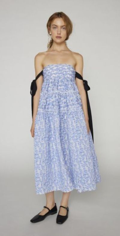 knee length dresses for ladies Cindy Check Midi Dress