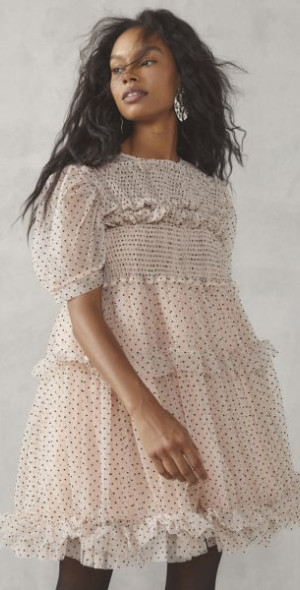 Sister Jane - Dream Seahorse Polka Dot Mini Dress in Pink, Women's