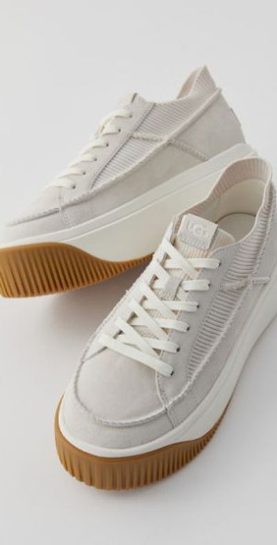 UGG EZ-Duzzit Lace-Up Platform Sneaker in White, Women's at - Main Image