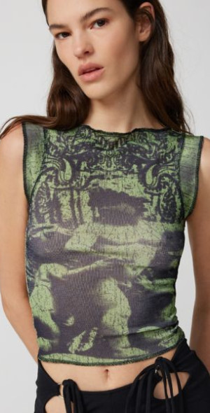 cherub mesh crop top