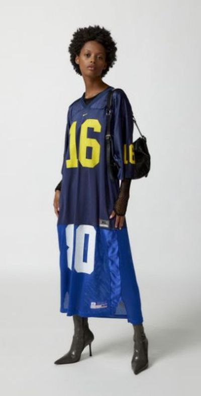 Urban Renewal - Remade Football Jersey Maxi Dress in Assorted, Women's at  Urban Outfitters