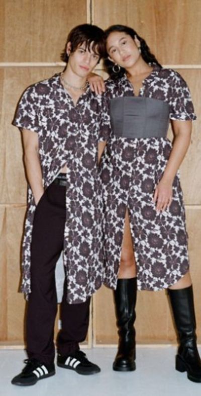 wildfang shirt dress Wildfang The Empower Satin Shirt Dress Navy Blue Large Shift Short Sleeve
